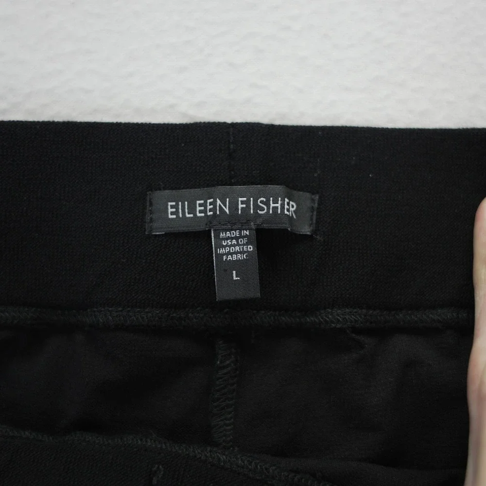 Eileen Fisher Womens Black Stretch Crepe Pull On Pants Size Large L - Picture 6 of 7